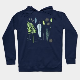 Nature Leaves Stones and Feathers Hoodie